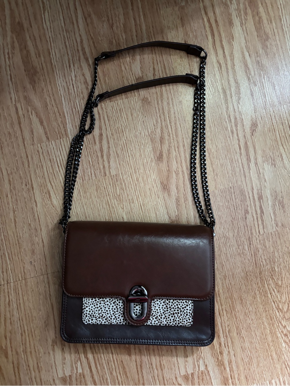Brown Leather Crossbody Bag from Portuguese brand Parfois